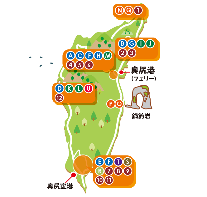 奥尻島観光プログラムマップ